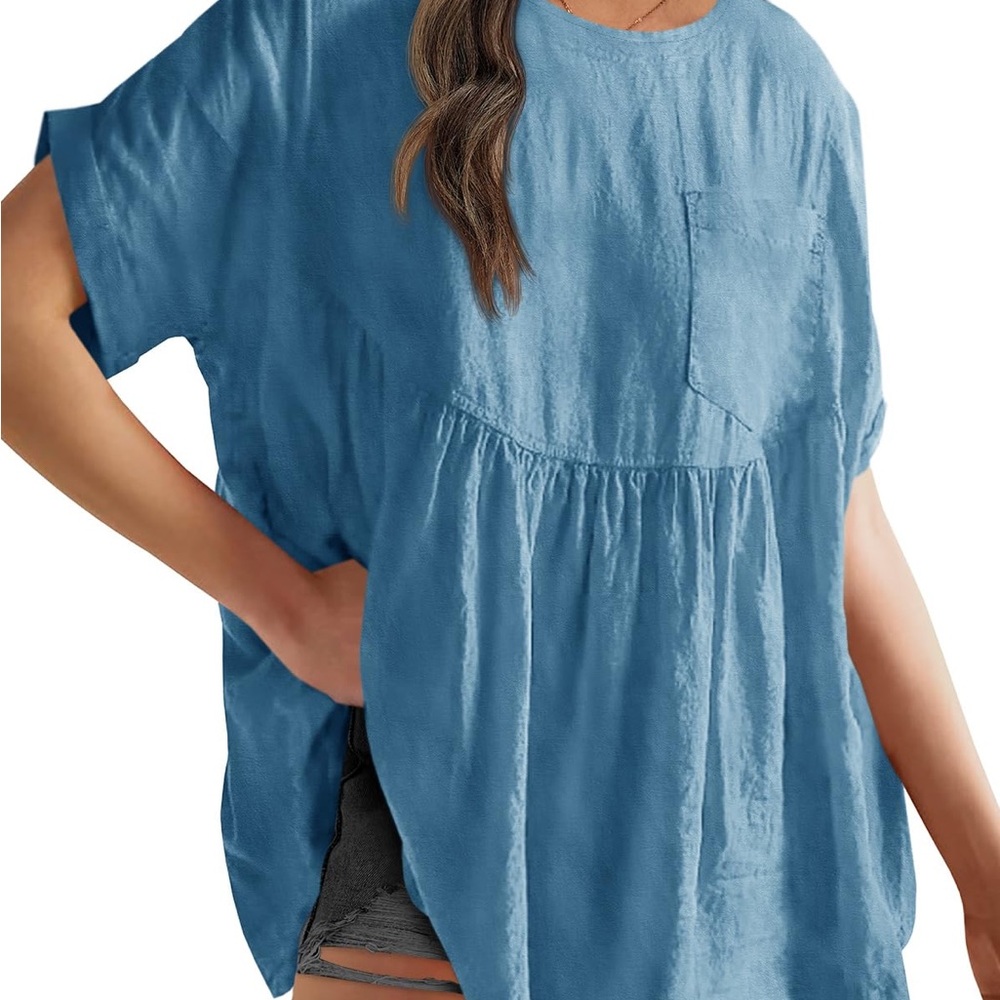 Casual Blue Women's Top